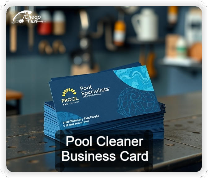 Pool Cleaner business card design sample