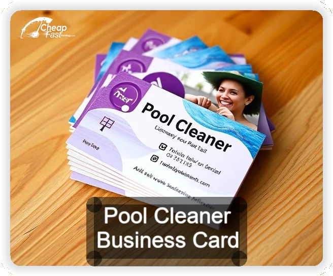Pool Cleaner business card design sample