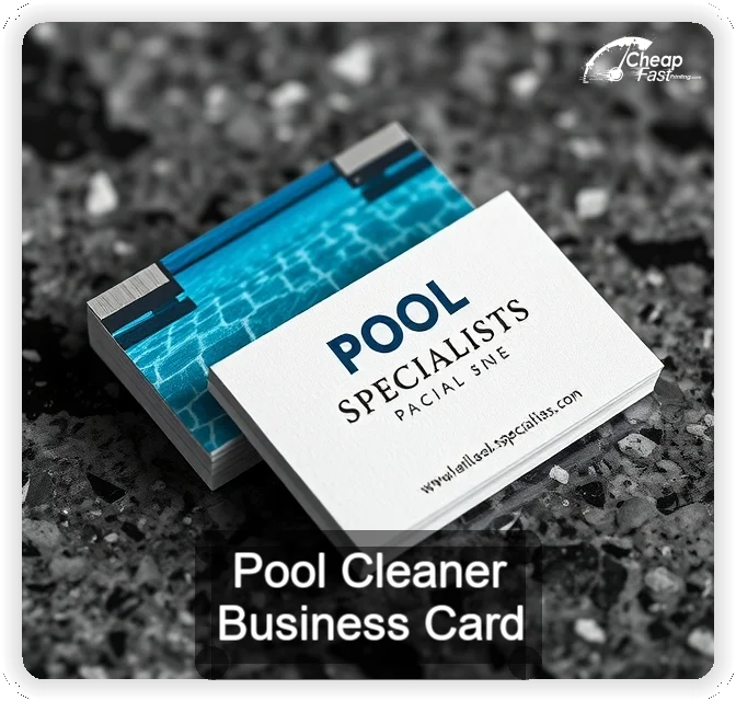 Pool Cleaner business card design sample