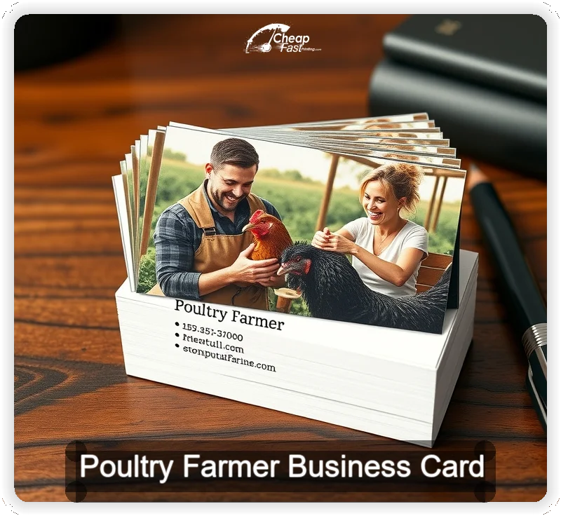 Poultry Farmer business card design sample