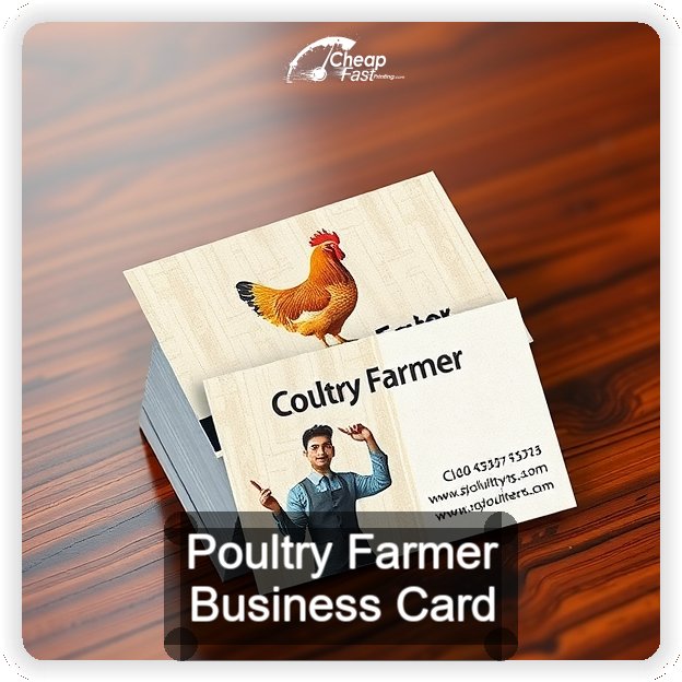 Poultry Farmer business card design sample