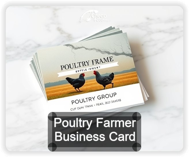 Poultry Farmer business card design sample