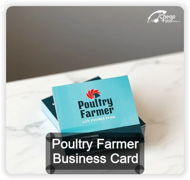 Poultry Farmer business card design sample