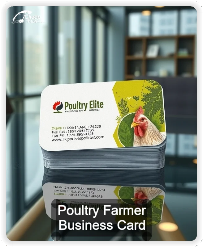 Poultry Farmer business card design sample