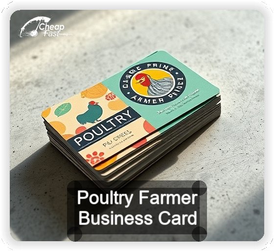 Poultry Farmer business card design sample