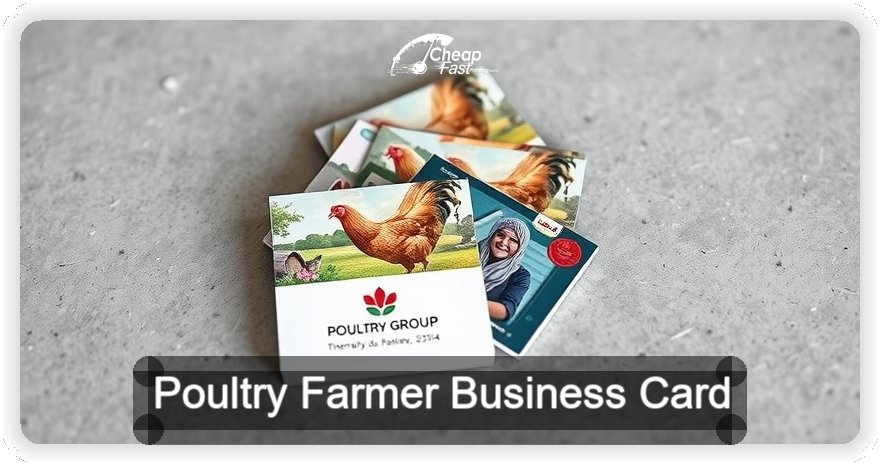 Poultry Farmer business card design sample