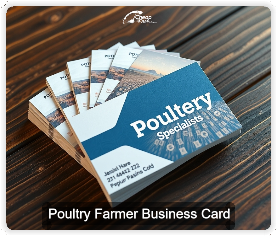 Poultry Farmer business card design sample