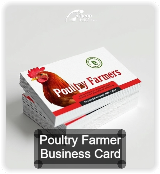 Poultry Farmer business card design sample