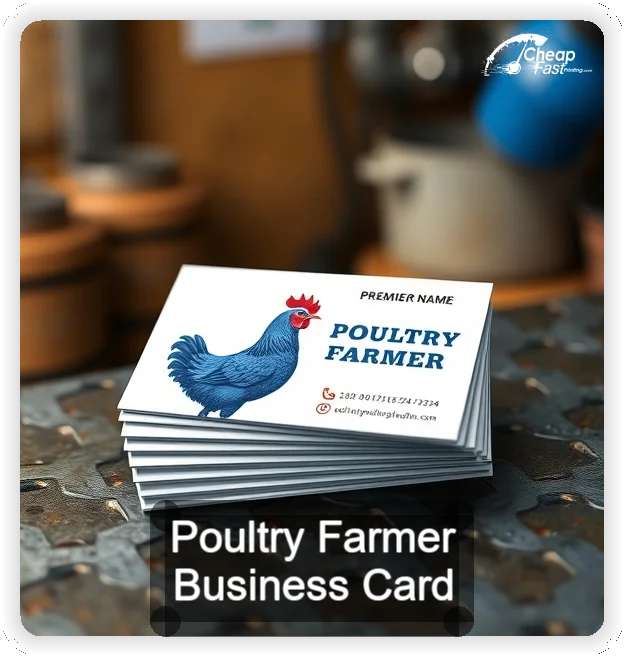 Poultry Farmer business card design sample