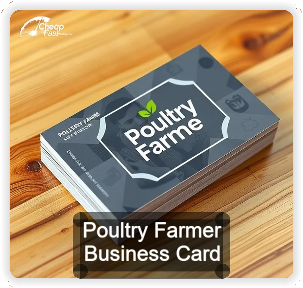 Poultry Farmer business card design sample