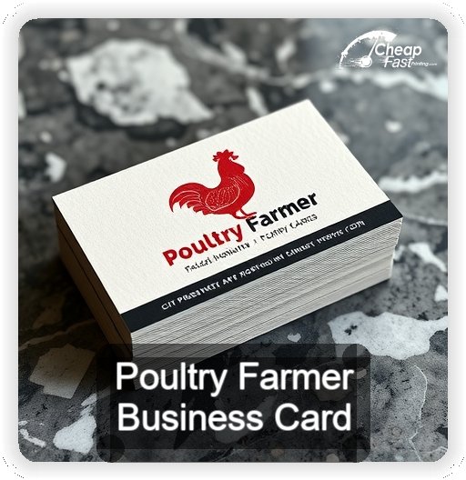 Poultry Farmer business card design sample