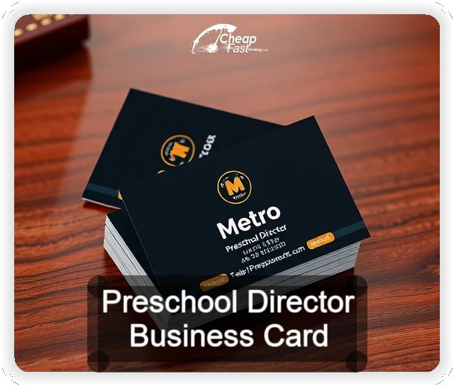 Preschool Director business card design sample