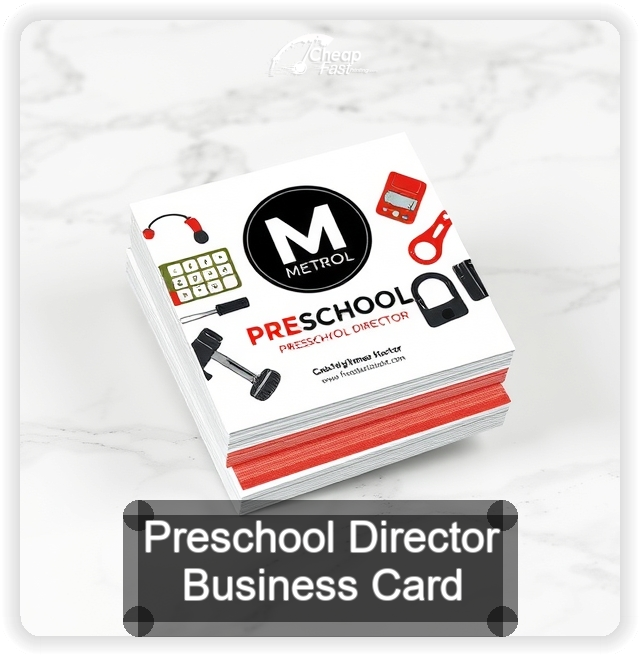 Preschool Director business card design sample