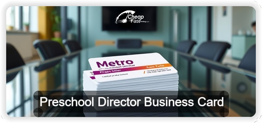 Preschool Director business card design sample