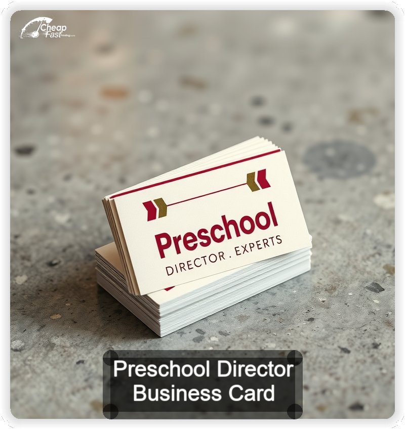 Preschool Director business card design sample