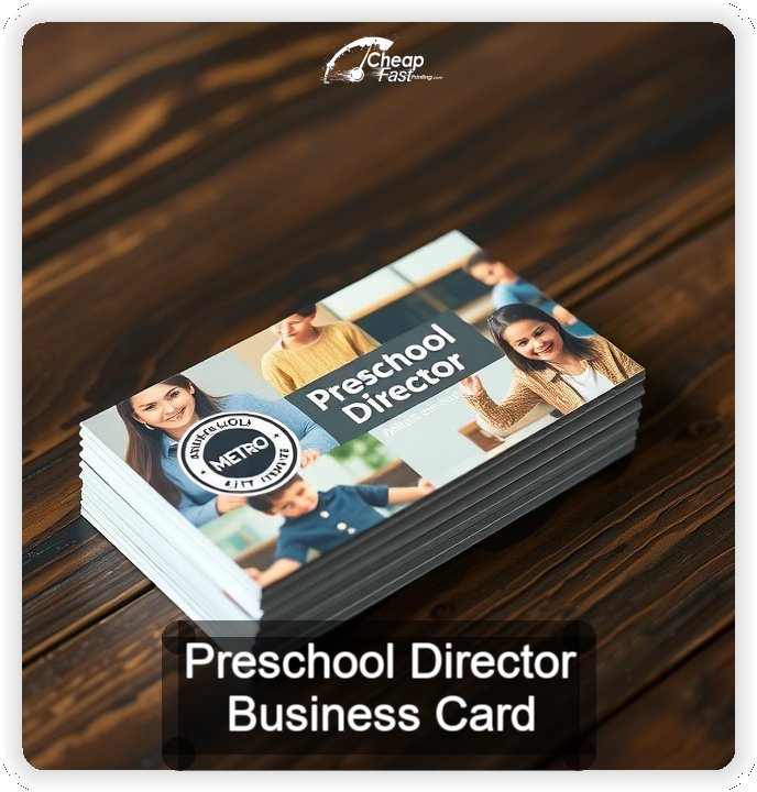 Preschool Director business card design sample