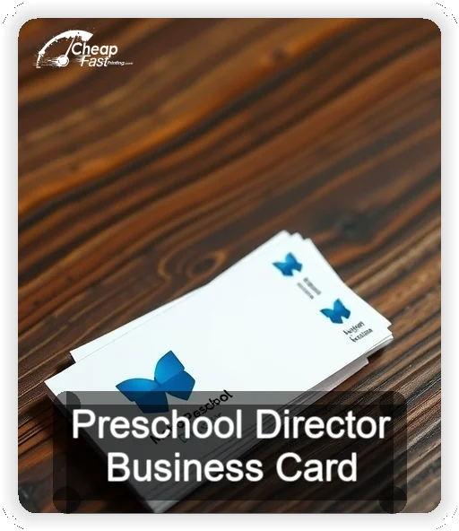 Preschool Director business card design sample