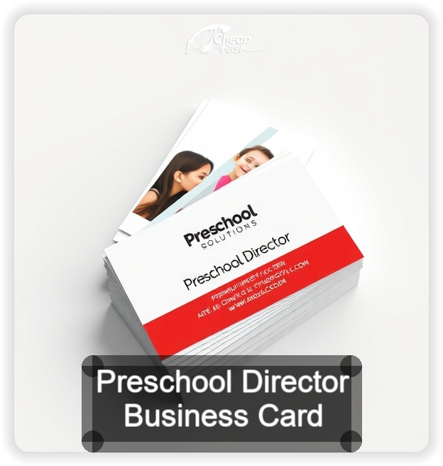 Preschool Director business card design sample