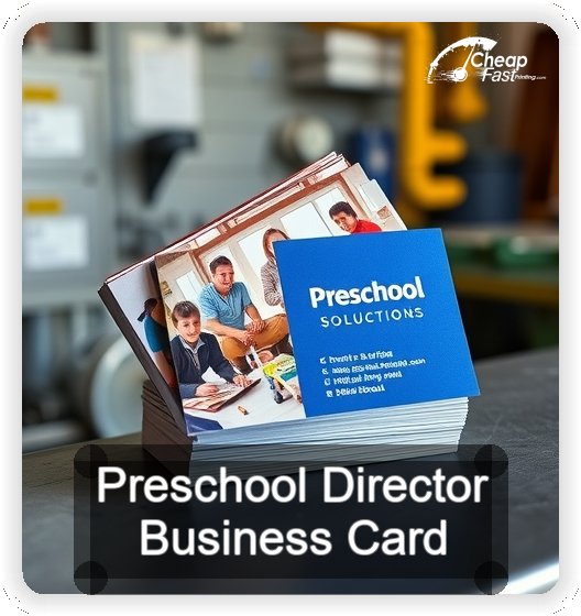 Preschool Director business card design sample