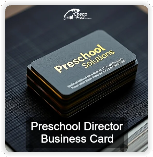 Preschool Director business card design sample