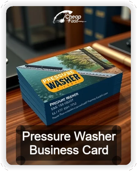 Pressure Washer business card design sample
