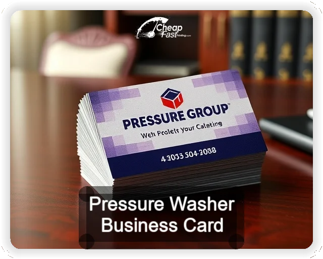 Pressure Washer business card design sample