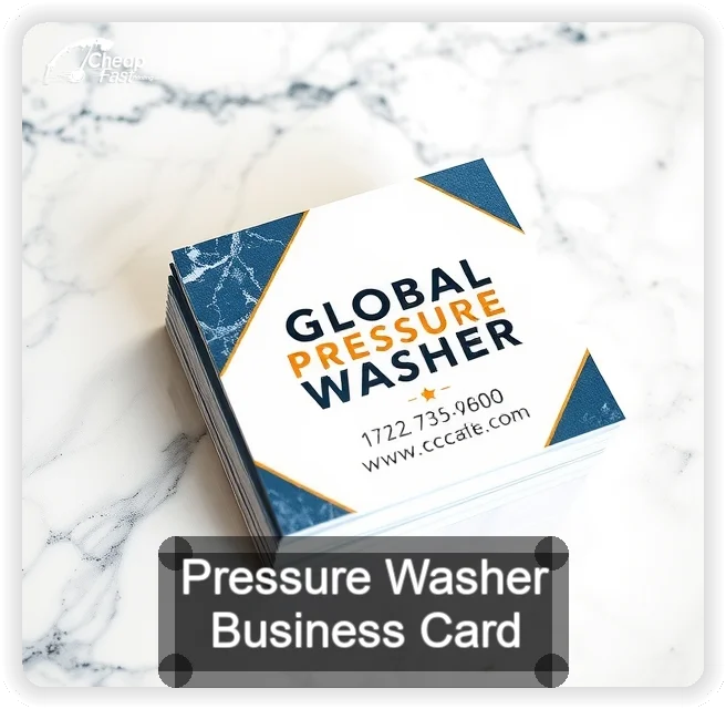 Pressure Washer business card design sample