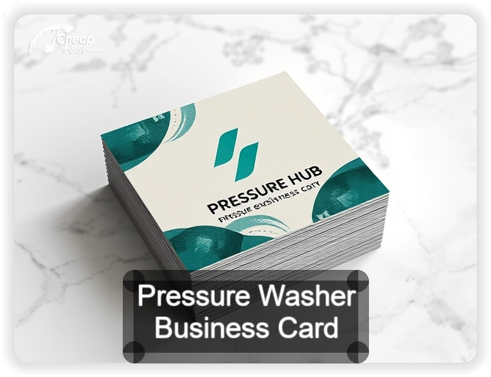 Pressure Washer business card design sample
