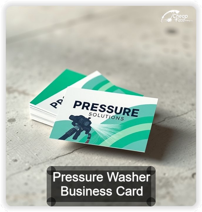 Pressure Washer business card design sample