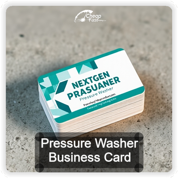 Pressure Washer business card design sample
