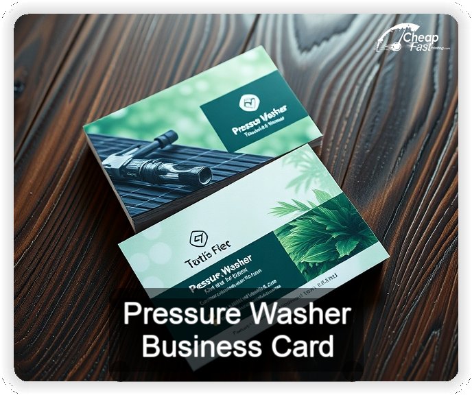 Pressure Washer business card design sample