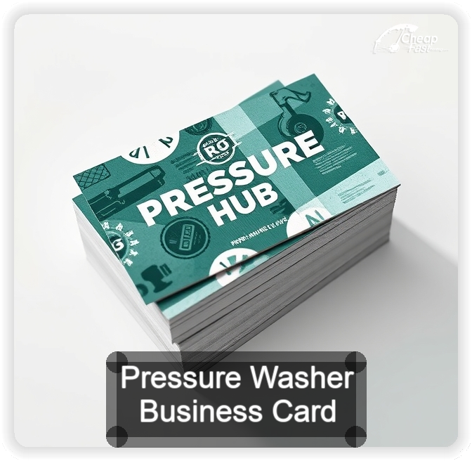 Pressure Washer business card design sample