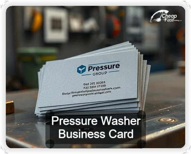 Pressure Washer business card design sample