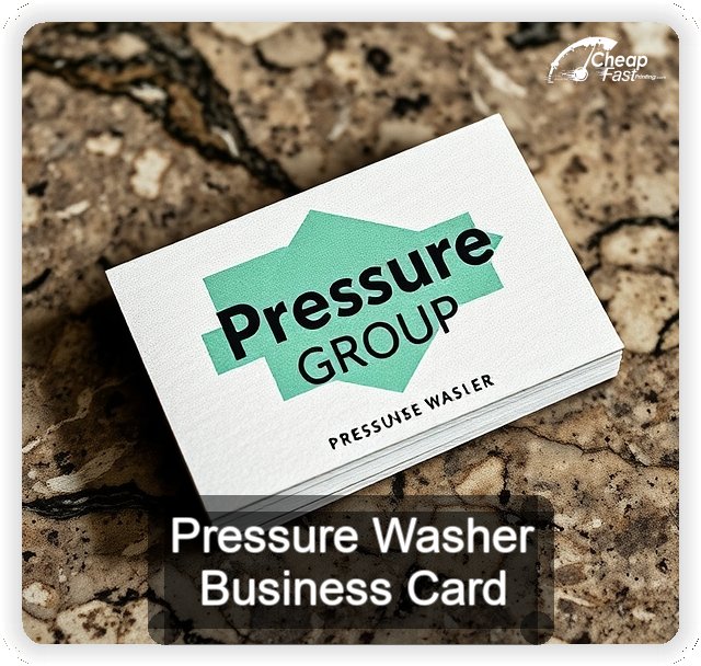 Pressure Washer business card design sample