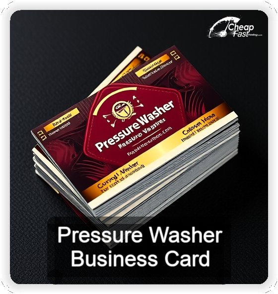 Pressure Washer business card design sample