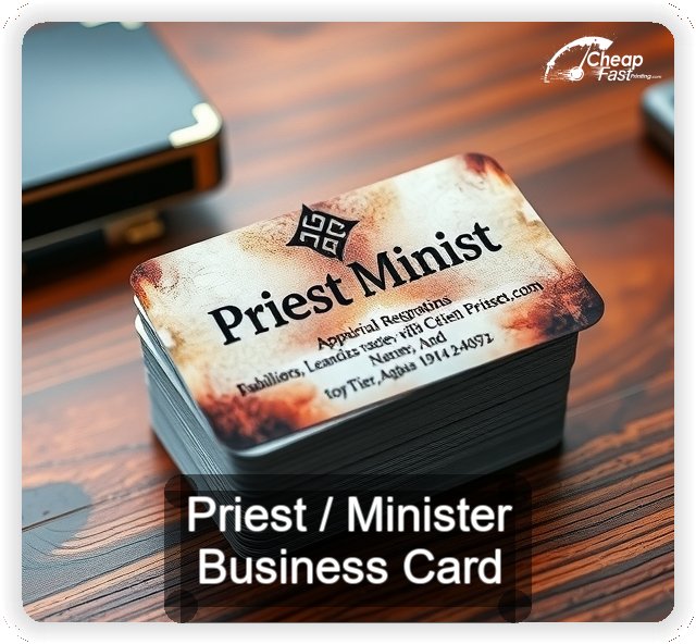 Priest Minister business card design sample