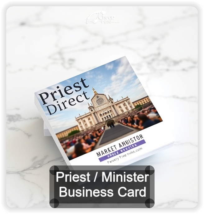 Priest Minister business card design sample