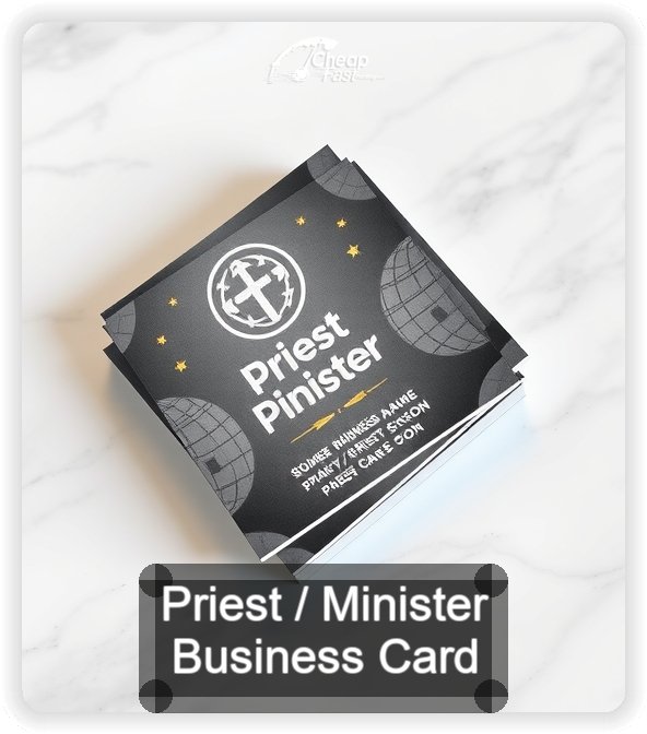 Priest Minister business card design sample