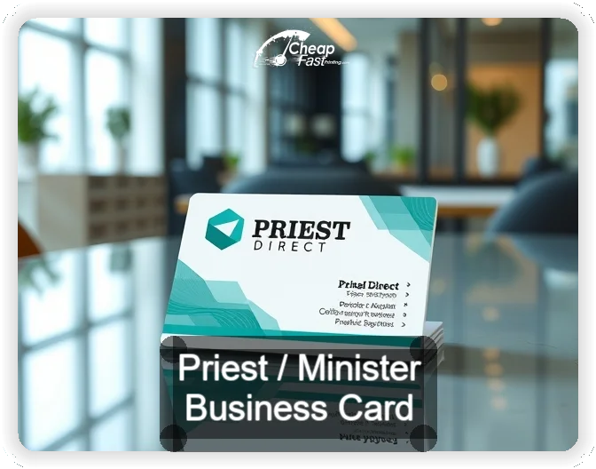 Priest Minister business card design sample