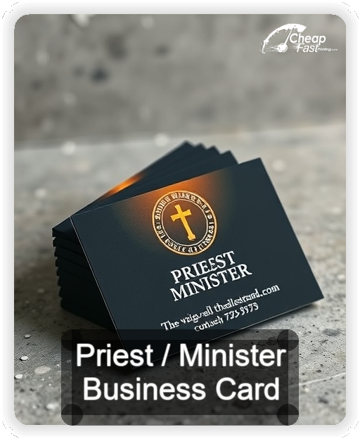 Priest Minister business card design sample