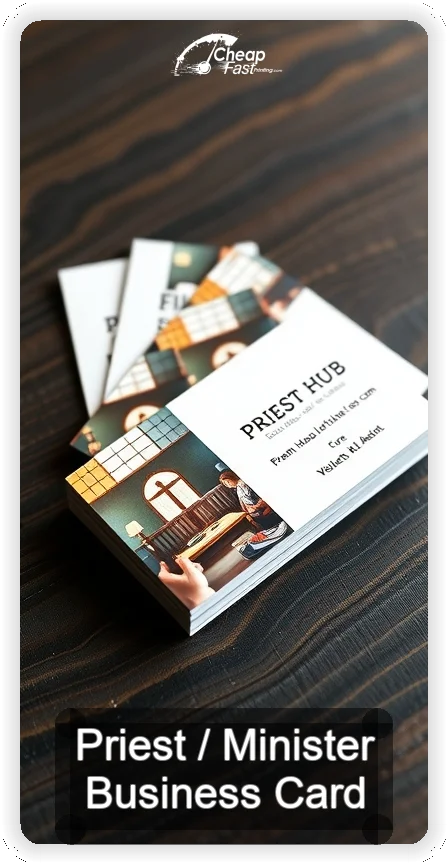 Priest Minister business card design sample