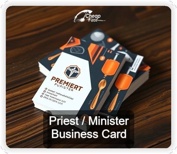 Priest Minister business card design sample