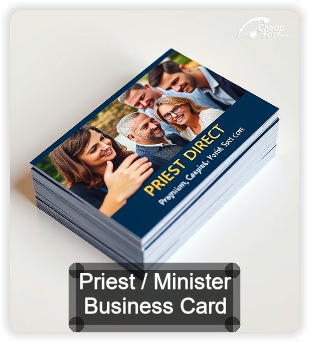 Priest Minister business card design sample