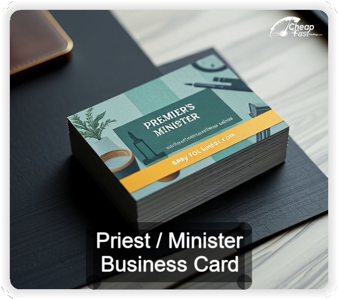 Priest Minister business card design sample