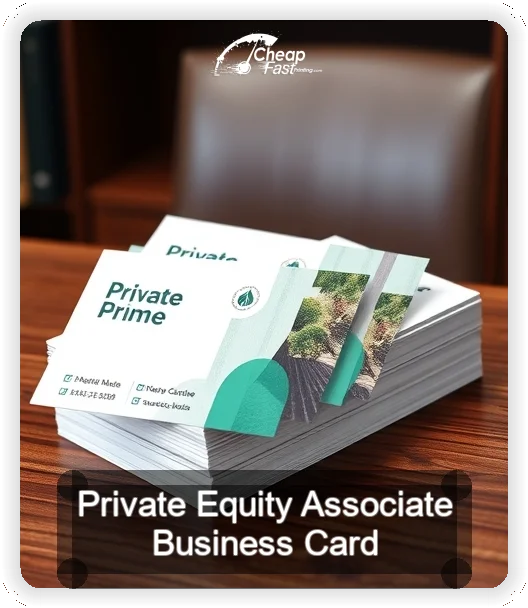 Private Equity Associate business card design sample