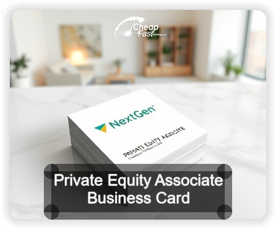 Private Equity Associate business card design sample