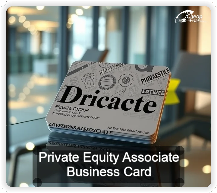 Private Equity Associate business card design sample