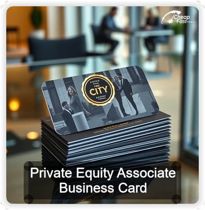 Private Equity Associate business card design sample