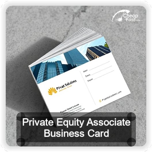 Private Equity Associate business card design sample