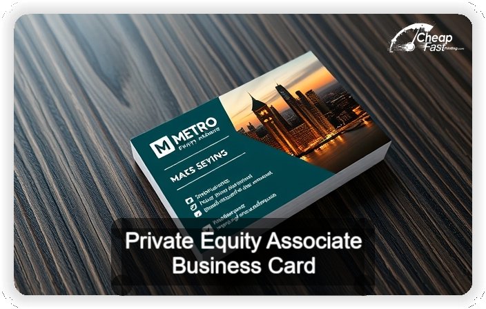 Private Equity Associate business card design sample